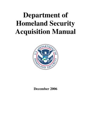 homeland security acquisition manual.